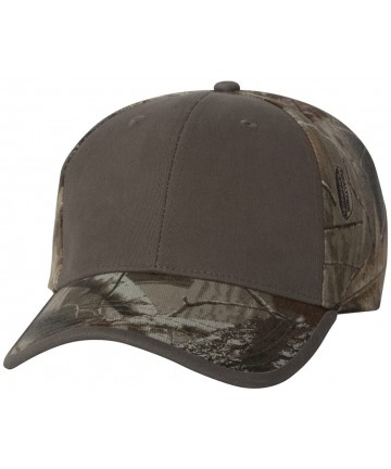 Baseball Caps Solid Front Camouflage Cap (LC102) - Olive/Hardwoods - CR11DY2SY97 $14.72