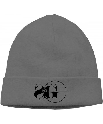 Skullies & Beanies Sniper Gang Rap Music Warm Stretchy Solid Daily Skull Cap Knit Wool Beanie Hat Outdoor Winter Black - CU18...