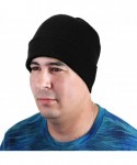 Skullies & Beanies Men Women Knitted Beanie Hat Ski Cap Plain Solid Color Warm Great for Winter - 2pcs Black & Neon Yellow - ...