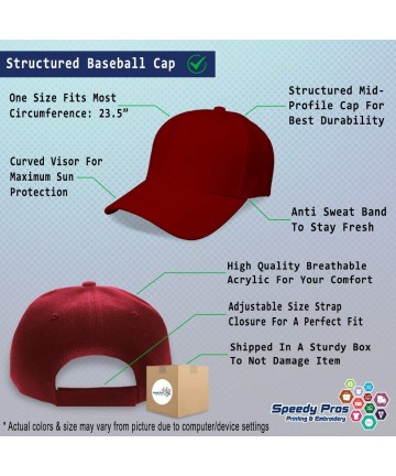Baseball Caps Custom Baseball Cap Navy Seal Black Logo Embroidery Dad Hats for Men & Women - Burgundy - C418SE2I9IU $29.13