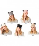 Newsboy Caps Me Plus Women Fashion Leopard Animal Print Cat Ears Baseball Cap Hat Adjustable Velcro - Slouchy Newsboy-black -...