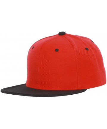 Baseball Caps Vintage Snapback Cap Hat - Red/Black - CE116MYW80P $15.79