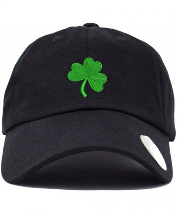 Baseball Caps St. Patrick's Shamrock Classic Polo Style Baseball Cap Dad Cap Hat - Black - CE18QH3X5KS $18.61