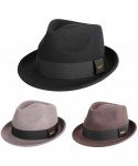 Fedoras Mens Felt Fedora Hat Unisex Classic Manhattan Indiana Jones Hats - Grey - CC18Y3GXKLI $59.46