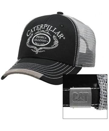 Baseball Caps Caterpillar CAT Script Trucker Mesh Cap - CE11F51M5XB $40.19