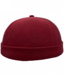 Skullies & Beanies Docker Cap Hats Sailor Cap Men Hats Worker Beanie Hat Retro Brimless Hat - Ct15-red - C5196X4RMA2 $19.34