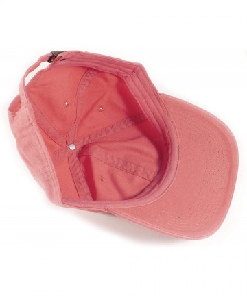 Baseball Caps Polo Style Baseball Cap Ball Dad Hat Adjustable Plain Solid Washed Mens Womens Cotton - Coral - CQ18WEC4QNC $12.81