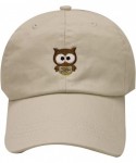 Baseball Caps Cute Owl Cotton Baseball Cap - Putty - C912JGTOQJX $18.28