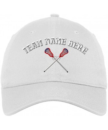 Baseball Caps Custom Low Profile Soft Hat Lacrosse Sports D Embroidery Team Name Cotton - White - CT18QYNHAMQ $29.81