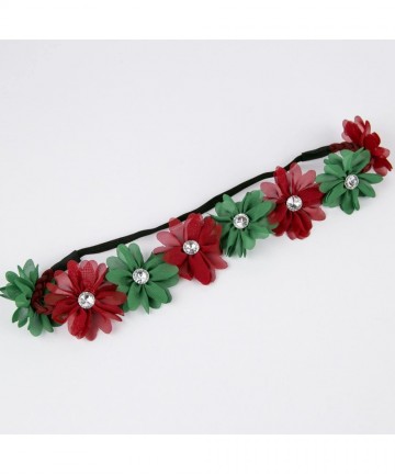 Headbands Floral Flower Crown Stretch Headband - Christmas - CE12NE1T7XN $12.38