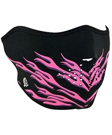 Balaclavas Neoprene Half Face Mask- Pink Flames - Pink Flames - Half Mask - C711410UAFV $15.15