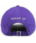 Baseball Caps Vegan AF (Back) Embroidered 100% Cotton Dad Hat - Purple - CU188TH4HYD $26.77