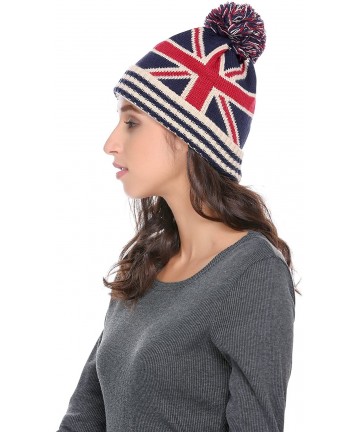 Skullies & Beanies Women Men Crochet Knitted Ball Stripe Stars Winter Warm Beanie Hat Ski Cap - British Flag - CT185LAROXM $1...