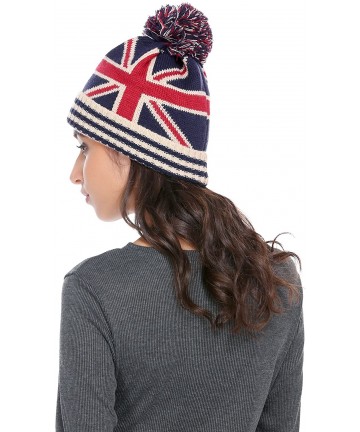 Skullies & Beanies Women Men Crochet Knitted Ball Stripe Stars Winter Warm Beanie Hat Ski Cap - British Flag - CT185LAROXM $1...