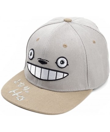 Baseball Caps Cartoon Totoro Baseball Cap Anime Embroidered Hiphop Hat - Gray - CK18EGKN99N $21.33