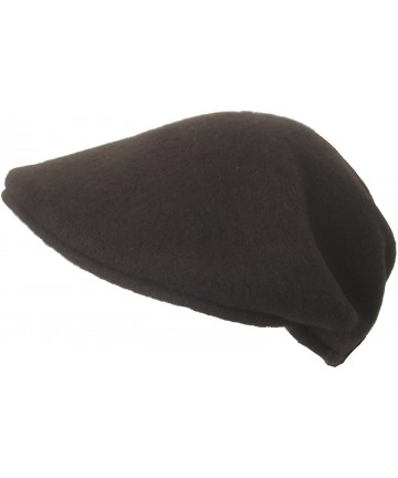 Newsboy Caps 100% Wool Pocket Cap Beret Style Ivy Flat Hat - Brown - C911BE7EN7B $20.18