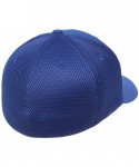 Baseball Caps Custom Hat Flexfit 6277 6533 Delta & More Embroidered. Your Own Text Curved Bill - Royal Fiber Mesh - CU18EZEMO...