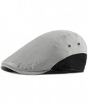 Newsboy Caps Men's Lightweight Cotton Flat Cap Ivy Gatsby Newsboy Hunting Hat - Light Grey - CO18TXLM2OM $15.69