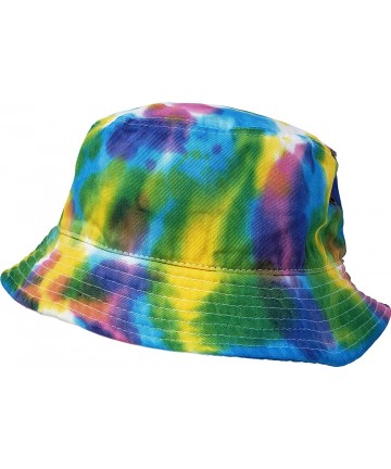 Bucket Hats Bucket Hat Vintage Outdoor Festival Safari Boonie Packable Sun Cap - Tie Dye a - Rainbow - C6195I4S3XN $22.93