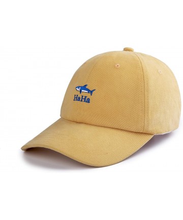 Baseball Caps Men and Women Baseball Caps Cotton Embroidered Shark Digital Logo Soft Adjustable Dad Hat - Khaki1 - CS1943HUYA...