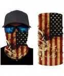 Balaclavas Seamless Bandana Headband Headwear Balaclava Head Wrap Scarf Neck - Yellow American Flag - CQ198RNH93C $16.56