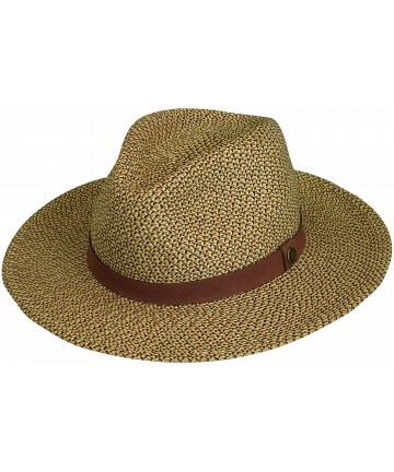 Sun Hats Men's Outback Fedora - UPF 50+- Adjustable- Designed in Australia - Brown - CV118E37Z0F $57.60