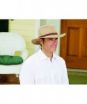 Sun Hats Men's Outback Fedora - UPF 50+- Adjustable- Designed in Australia - Brown - CV118E37Z0F $57.60