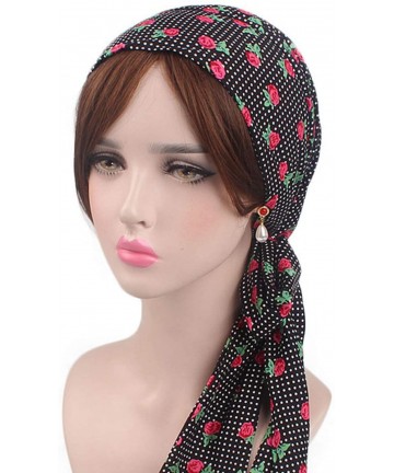 Skullies & Beanies Chemo Headwear Cancer Cap for Women Sleep Headscarf Bonnet Headwrap - 8 - C818RS52NHN $19.38