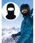 Balaclavas Full Face Knitted Balaclava Face Mask Winter Fleece Lined Ski Mask for Men Women Winter Favors Black - CD192C2SSWA...