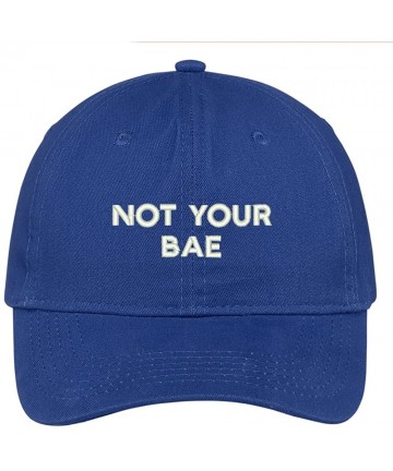 Baseball Caps Not Your Bae Embroidered Low Profile Adjustable Cap Dad Hat - Royal - CM12O89YZYL $39.92
