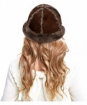 Bucket Hats Australia Shearing Sheepskin Lined Suede Bucket Hat Winter - 3 Color - Chocolate - C118KLKCRHN $52.28