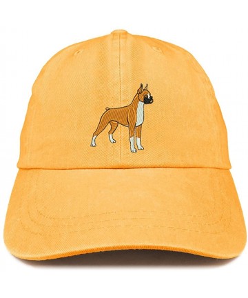 Baseball Caps Boxer Embroidered Dog Theme Low Profile Dad Hat Cotton Cap - Mango - C8185LU064S $22.47