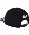 Baseball Caps Animal Paper Folding Rubber Logo Flat Bill Snapback Hat Baseball Cap - Penguin Black - CM128RPT88B $40.44