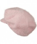 Newsboy Caps Rhinestones Angora Newsboy Hat - Pink W16S61C - CH110J666M3 $40.97