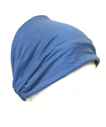 Headbands Women Solid Wide Elastic headband - Blue - C2187ID7MXY $23.54