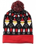 Skullies & Beanies Cozy Winter Christmas Theme Hat - Santa Heads - CQ18ESRCII4 $19.71