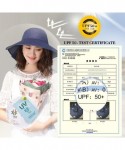 Sun Hats UV Protection Sun Hats Packable Summer Hat Women w/Ponytail Chin Strap 55-61CM - 99001_navyblue - CS18DQOR43Z $31.48