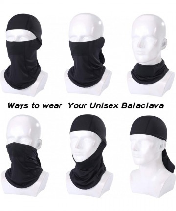 Balaclavas Balaclava - Mens Neck Cover - Windproof Sun Portection Motorcycle Full Face Mask for Men Women - 1 Pack-black - CV...
