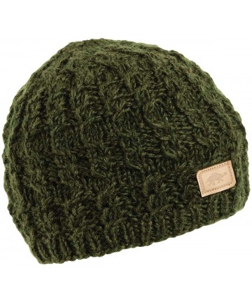 Skullies & Beanies Nepal Women's Mika Hand Knit Wool Beanie - Forest - C018K2HWQO2 $69.02
