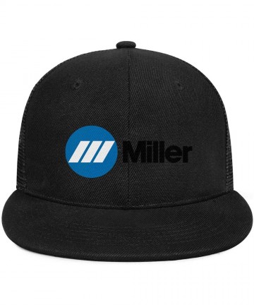 Baseball Caps Mens Miller-Electric- Baseball Caps Vintage Adjustable Trucker Hats Golf Caps - Black-213 - CR18ZLH5YGH $25.74