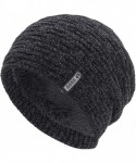 Skullies & Beanies Styles Oversized Winter Extremely Slouchy - Xne Navy Hat&scarf Set - CR18ZDSQMXX $17.82