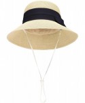 Sun Hats Women Straw Sun Hat Packable Beach Hat - Mix Beige - CS18CHWXDKH $17.48