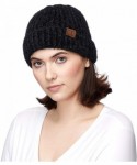 Skullies & Beanies Exclusives Fuzzy Marbled Knit Beanie Hat (HAT-1925) - Black-- CS18RKZINLG $20.33