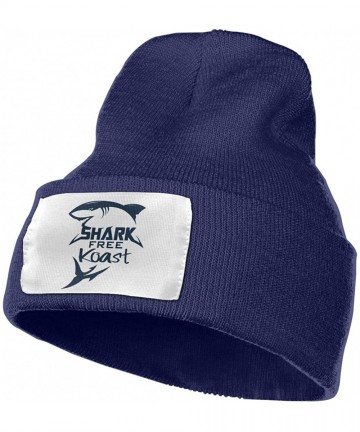 Skullies & Beanies Women & Men Stop Shark Finning Art Winter Warm Beanie Hats Stretch Skull Ski Knit Hat Cap - Navy - C718N6U...