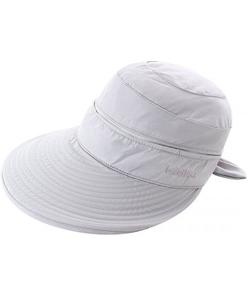 Bucket Hats Woman Baseball Caps Sun Hat Wide Brim Sun Visor Summer Beach Golf Hat - Gray - CF18C0X6622 $21.20