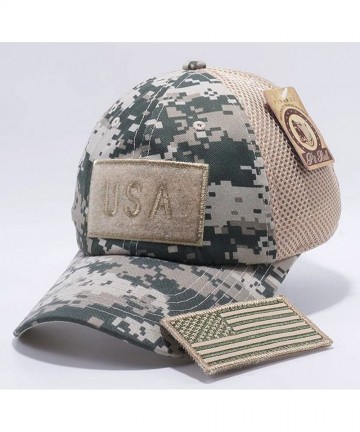 Baseball Caps US Patch Adjustable Plain Trucker Baseball Cap Hats (Multi-Colors) - Green Dig Camo - CZ18DNHON5W $18.20