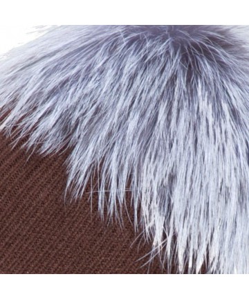 Skullies & Beanies Winter Women's Warm hat Fox Fur Straw hat Knitted Wool ski hat MS - C+y - C218ME996Z6 $33.41