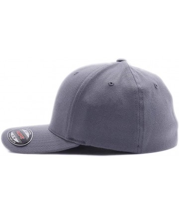 Baseball Caps Custom Embroidered Racing hat. Place Your own Text- 6477 Flexfit Wool Blend Cap. - Grey - CH1800XU7DE $31.31
