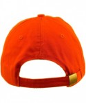 Baseball Caps Everyday Unisex Cotton Dad Hat Plain Blank Baseball Adjustable Ball Cap - Orange - C712NSNT4PR $14.52