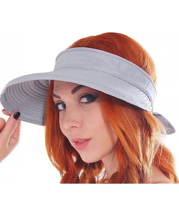 Bucket Hats Woman Baseball Caps Sun Hat Wide Brim Sun Visor Summer Beach Golf Hat - Gray - CF18C0X6622 $15.62